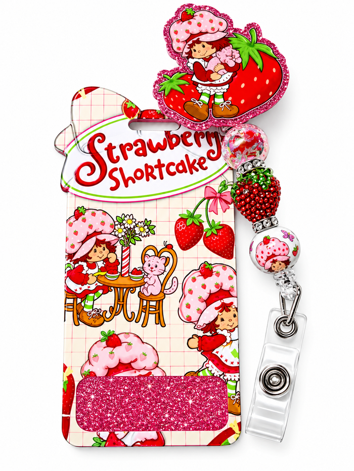 Strawberry Shortcake Badge Reel & Badge Buddy