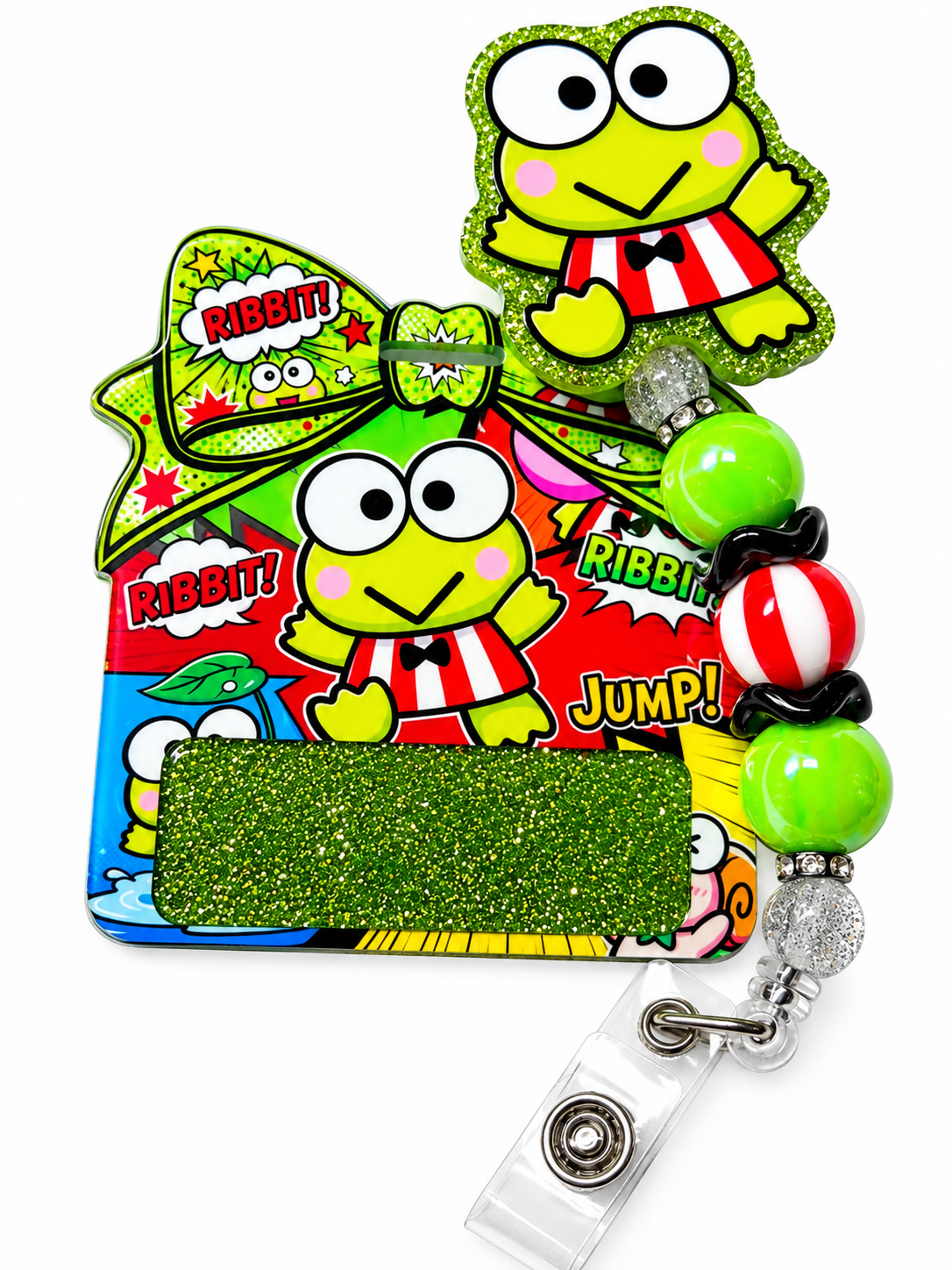 Keroppi Badge Reel & Badge Buddy